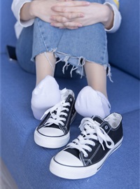 NO.080 Sweet Pea - Canvas shoes, White cotton Socks, Shredded Meat (special Edition)(46)